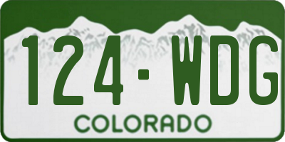 CO license plate 124WDG