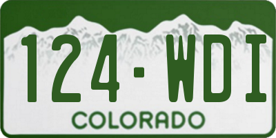 CO license plate 124WDI