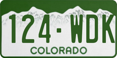 CO license plate 124WDK