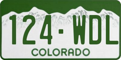 CO license plate 124WDL