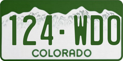 CO license plate 124WDO