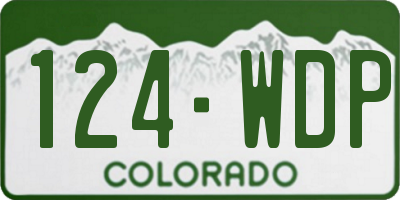 CO license plate 124WDP
