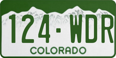 CO license plate 124WDR