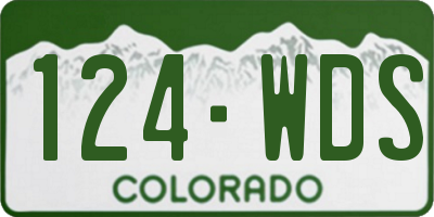 CO license plate 124WDS