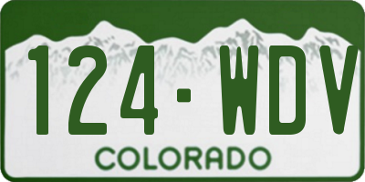 CO license plate 124WDV