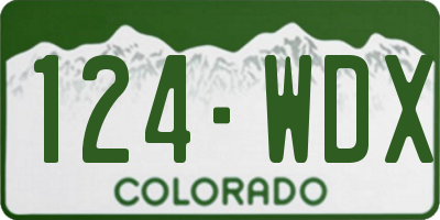 CO license plate 124WDX