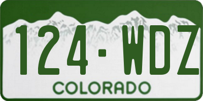CO license plate 124WDZ