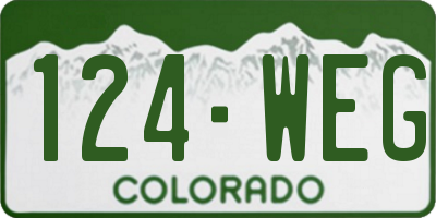 CO license plate 124WEG