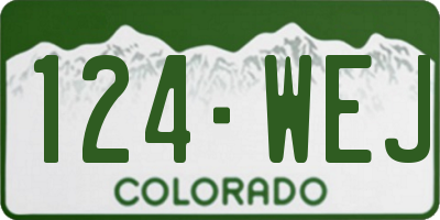 CO license plate 124WEJ