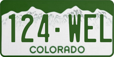 CO license plate 124WEL