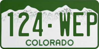 CO license plate 124WEP