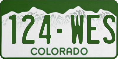 CO license plate 124WES