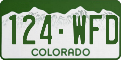 CO license plate 124WFD