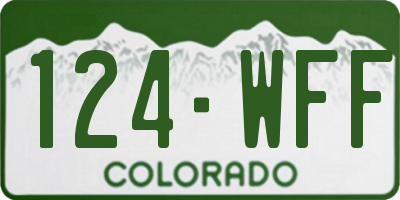 CO license plate 124WFF