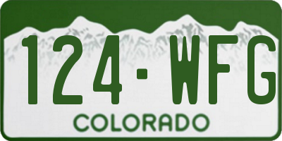 CO license plate 124WFG