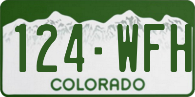CO license plate 124WFH