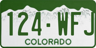 CO license plate 124WFJ