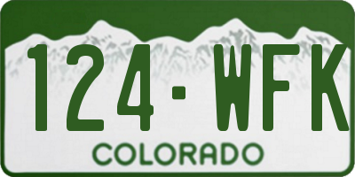 CO license plate 124WFK