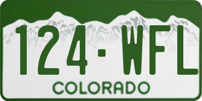CO license plate 124WFL