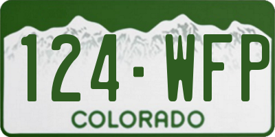 CO license plate 124WFP