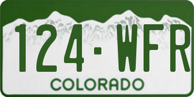 CO license plate 124WFR