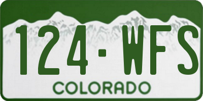 CO license plate 124WFS