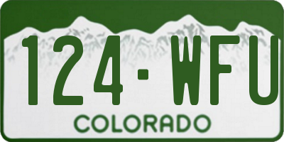 CO license plate 124WFU
