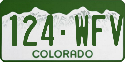 CO license plate 124WFV