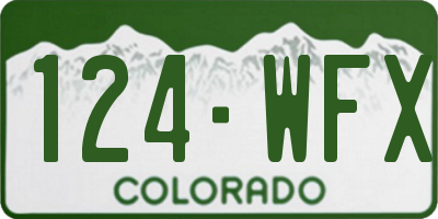 CO license plate 124WFX