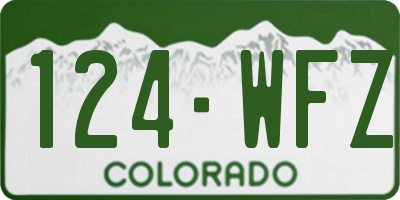 CO license plate 124WFZ