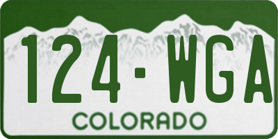 CO license plate 124WGA