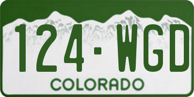 CO license plate 124WGD