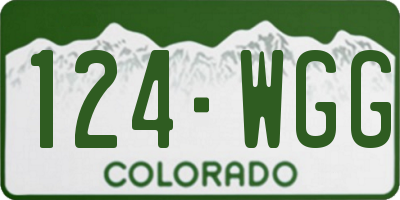 CO license plate 124WGG
