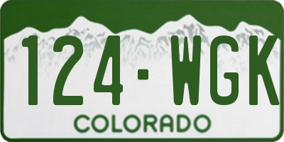 CO license plate 124WGK