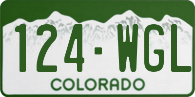 CO license plate 124WGL