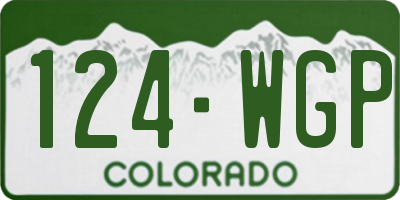 CO license plate 124WGP