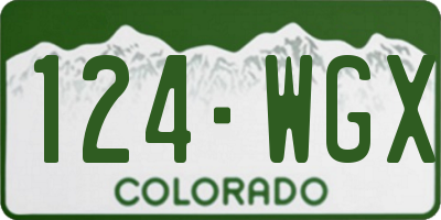 CO license plate 124WGX