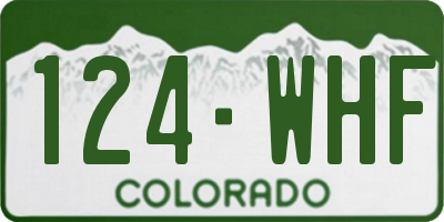 CO license plate 124WHF