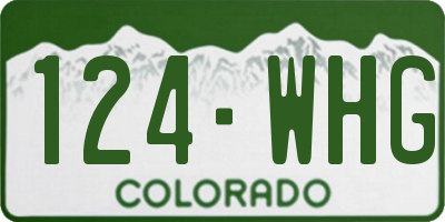 CO license plate 124WHG