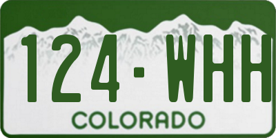 CO license plate 124WHH