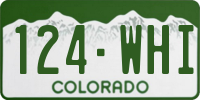 CO license plate 124WHI