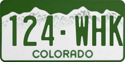 CO license plate 124WHK