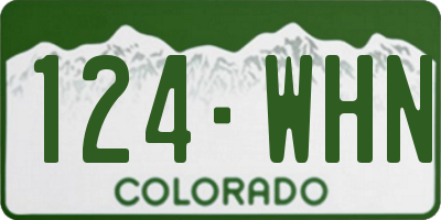 CO license plate 124WHN
