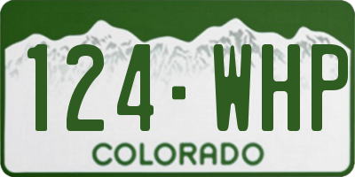 CO license plate 124WHP