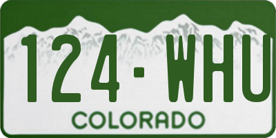 CO license plate 124WHU