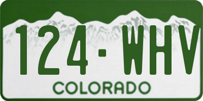 CO license plate 124WHV