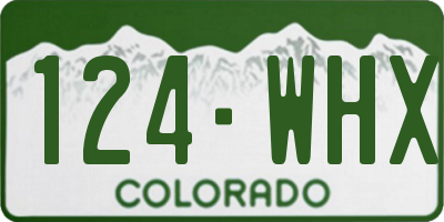 CO license plate 124WHX