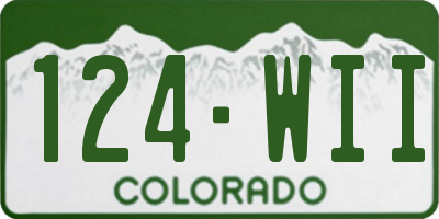 CO license plate 124WII
