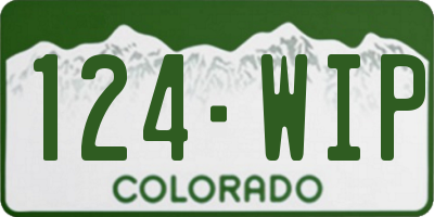 CO license plate 124WIP