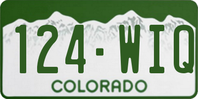 CO license plate 124WIQ
